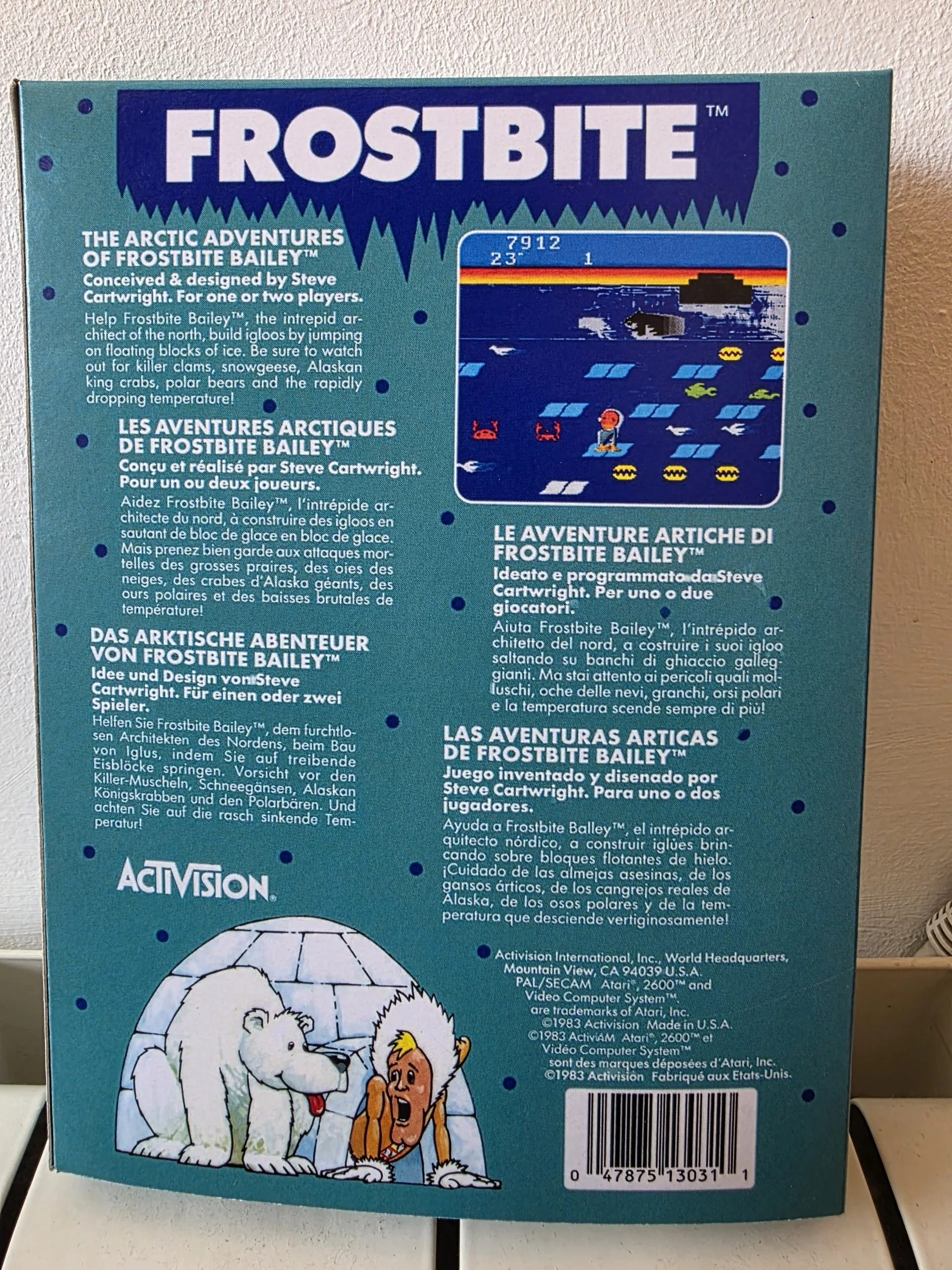 Caja repro Frostbite Atari 2600 trasera