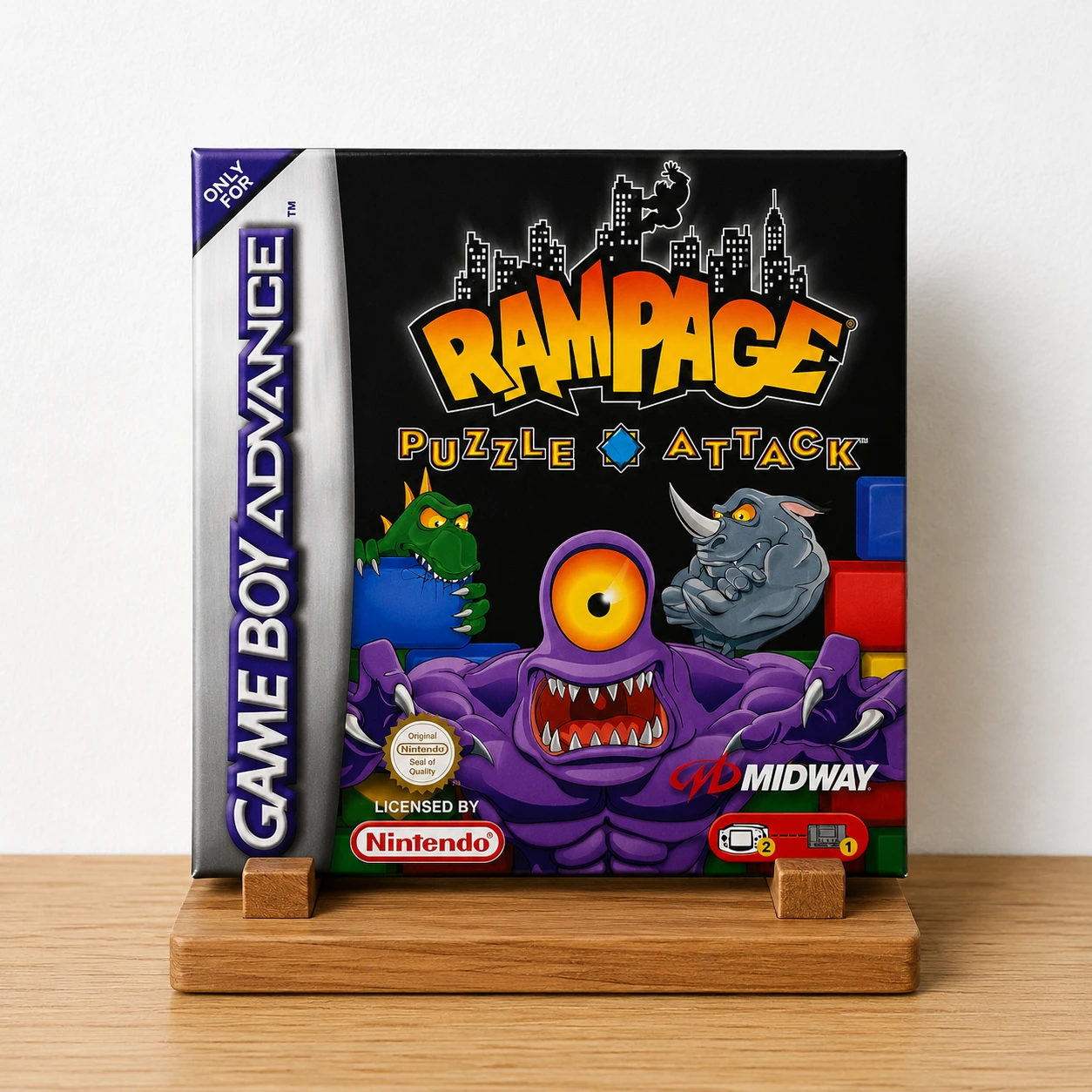 Caja repro Rampage Puzzle Attack GBA