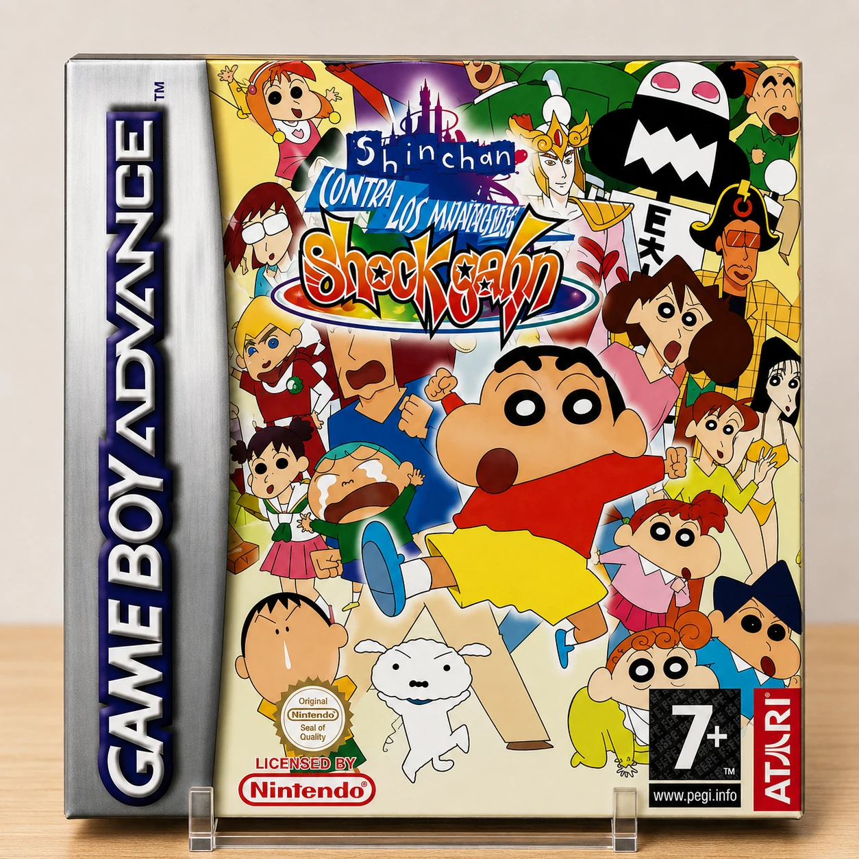 Caja repro Shin Chan contra los Muñecos de Shock Gahn GBA
