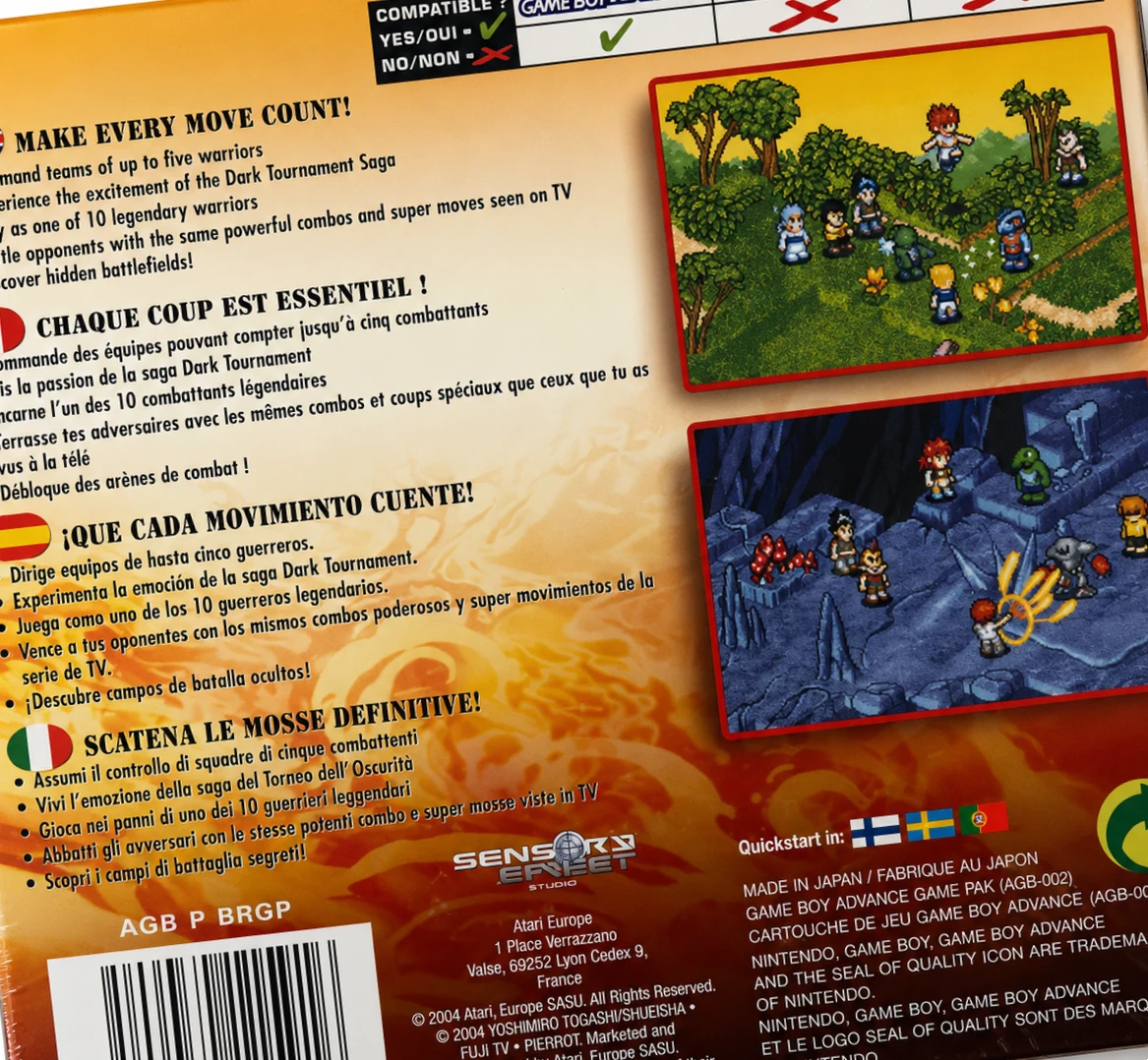 Trasera de Yu Yu Hakusho Ghostfiles Tournament Tactics GBA