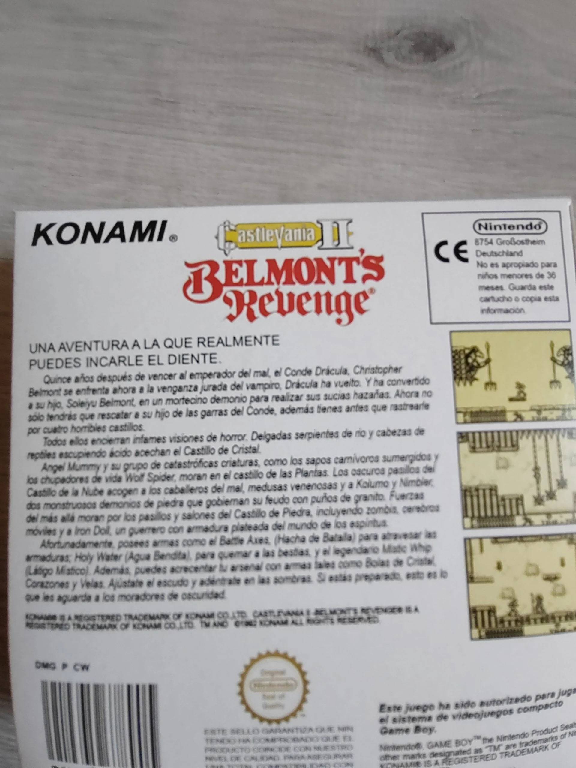 Caja Castlevania II Belmont's Revenge Game Boy miniatura 2