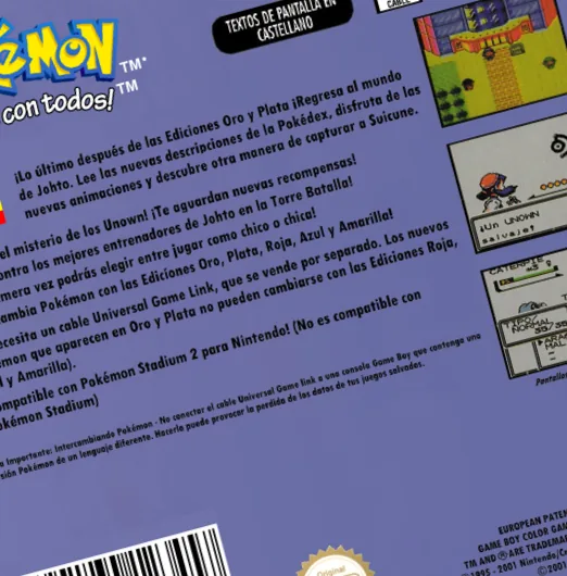 Caja Pokémon Cristal Game Boy Color miniatura 2