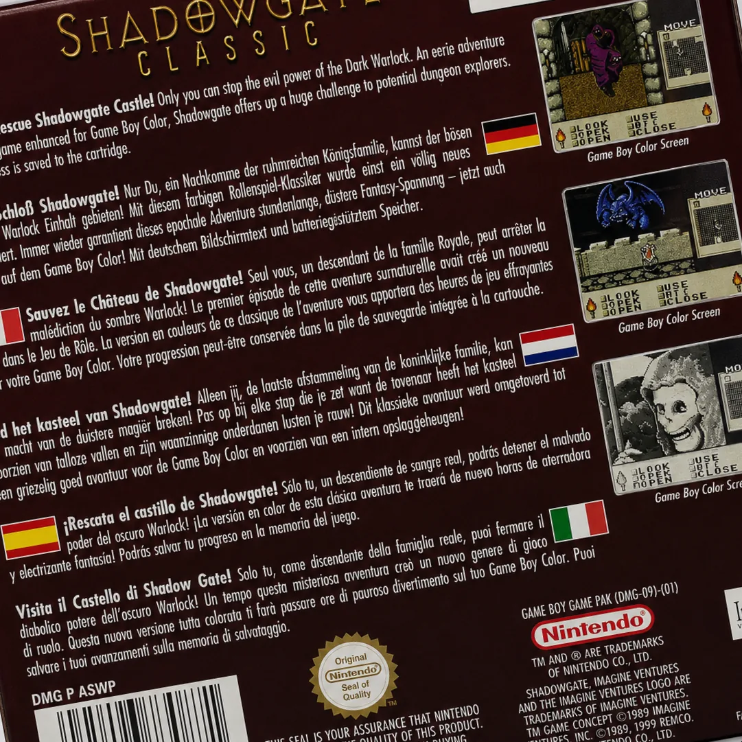 Caja Shadowgate Classic Game Boy Color miniatura 2