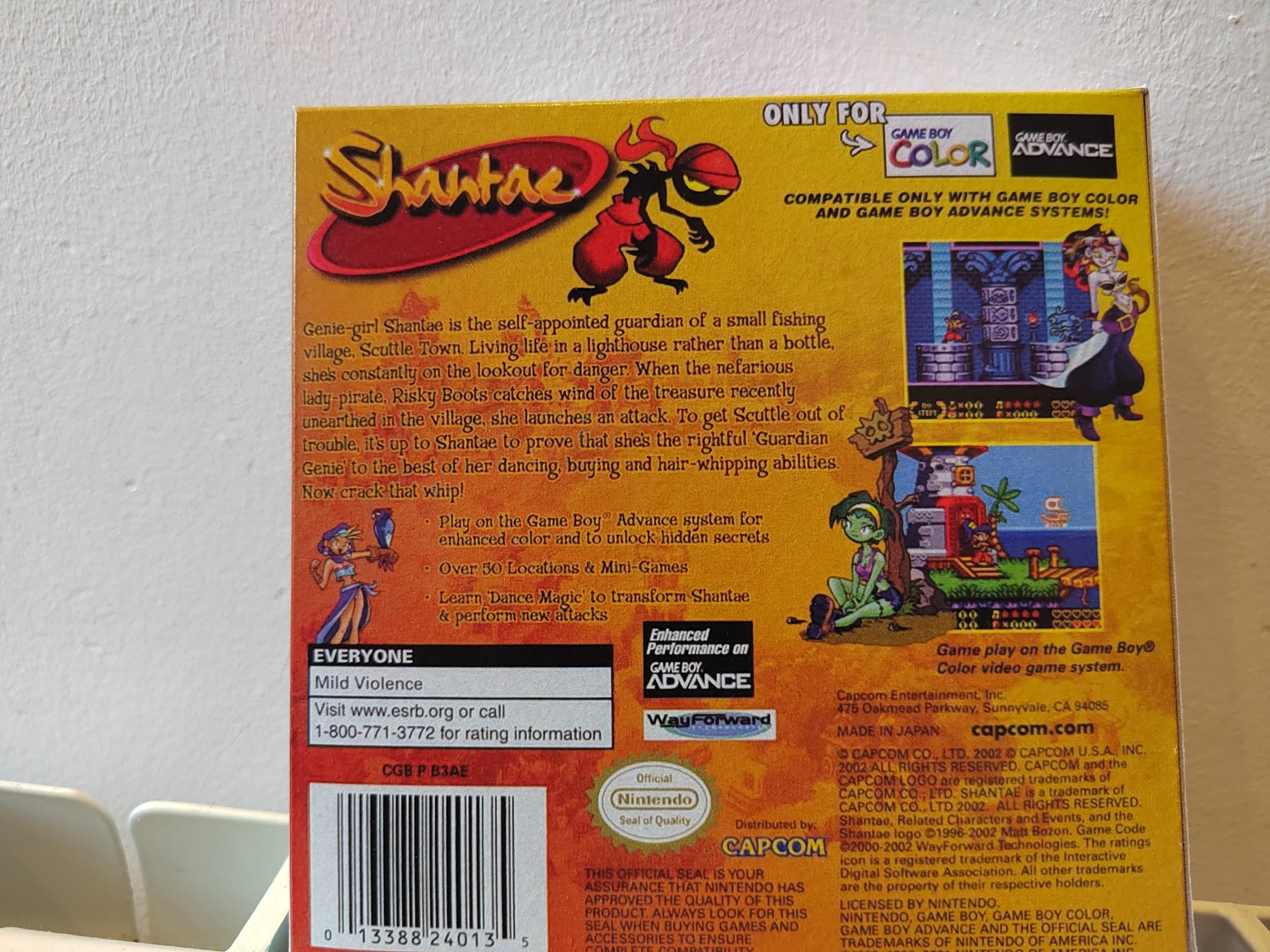 Caja Shantae Game Boy Color miniatura 2