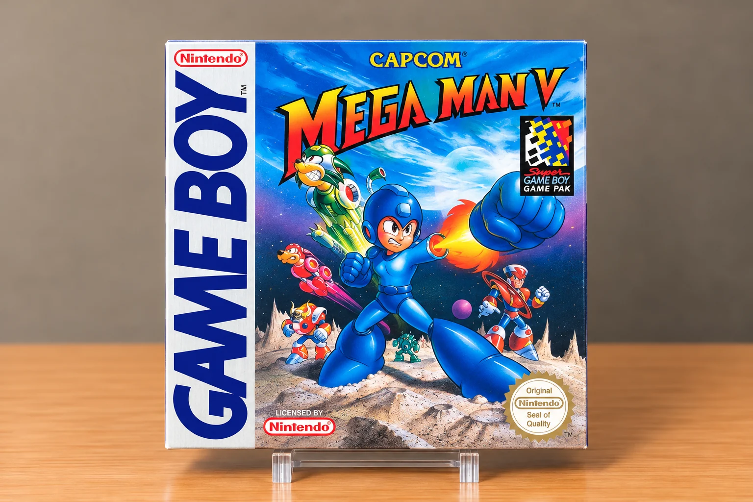Caja repro Mega Man V para Game Boy