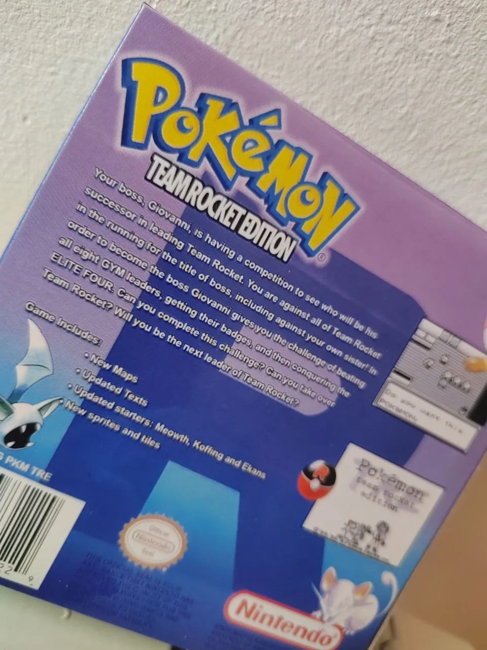 Caja repro Pokémon Team Rocket Game Boy PAL España detalle 2