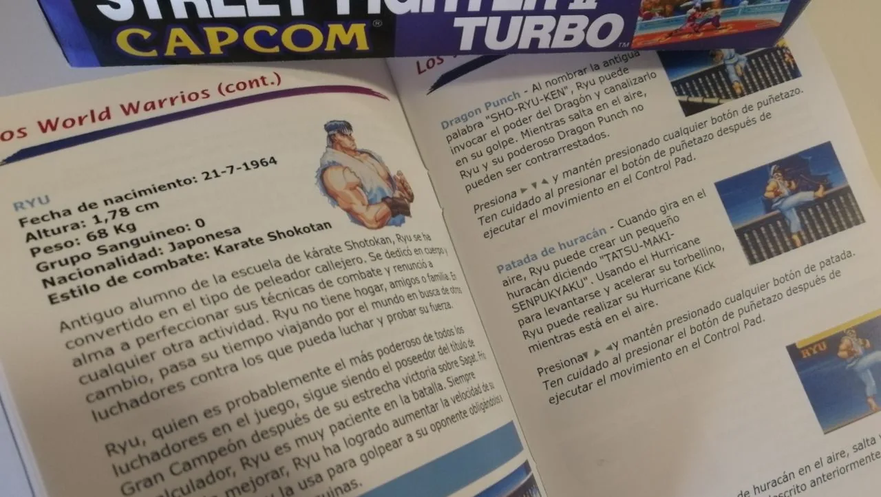 Caja repro Street Fighter 2 Turbo SNES PAL España con manual detalle 3