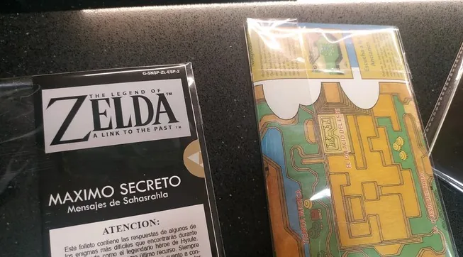 Caja repro Zelda SNES PAL España con manual detalle 3