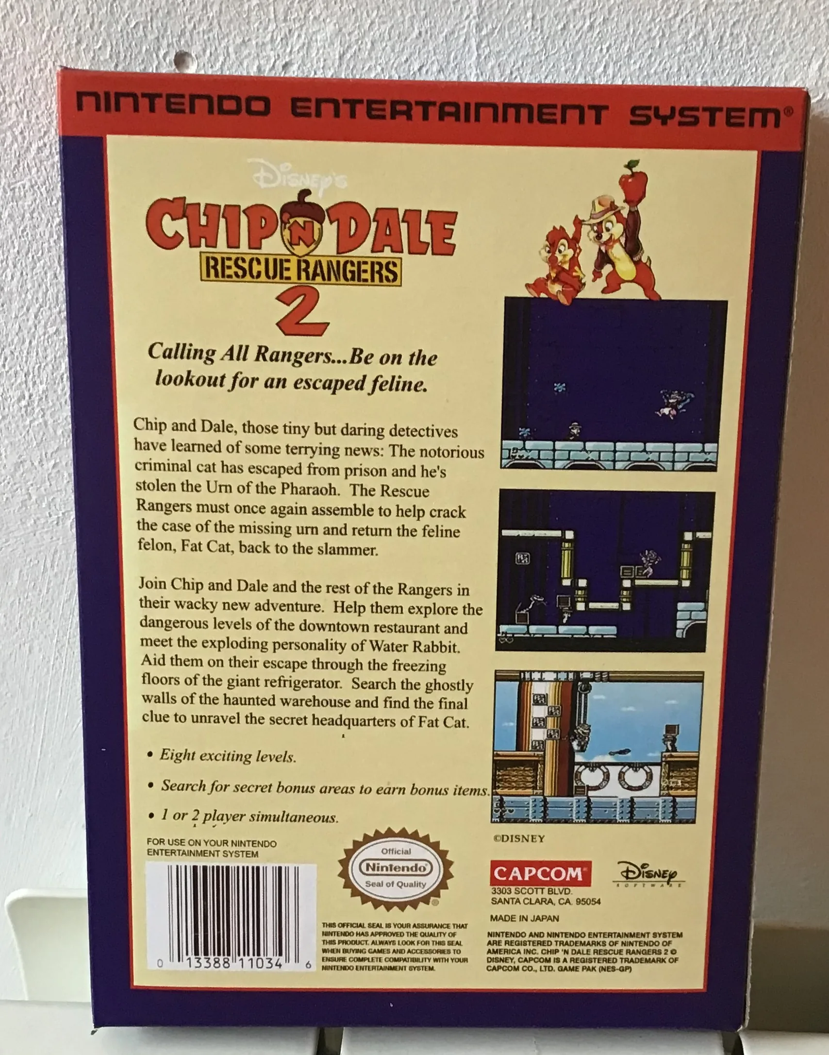 Caja repro Chip 'n Dale 2 Nes Nintendo Entertainment System PAL España detalle 2