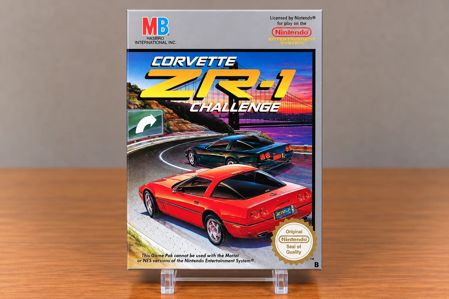 Caja repro Corvette ZR-1 Challenge para NES