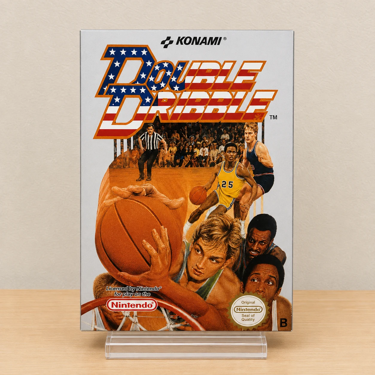 Caja repro Double Dribble NES USA frontal
