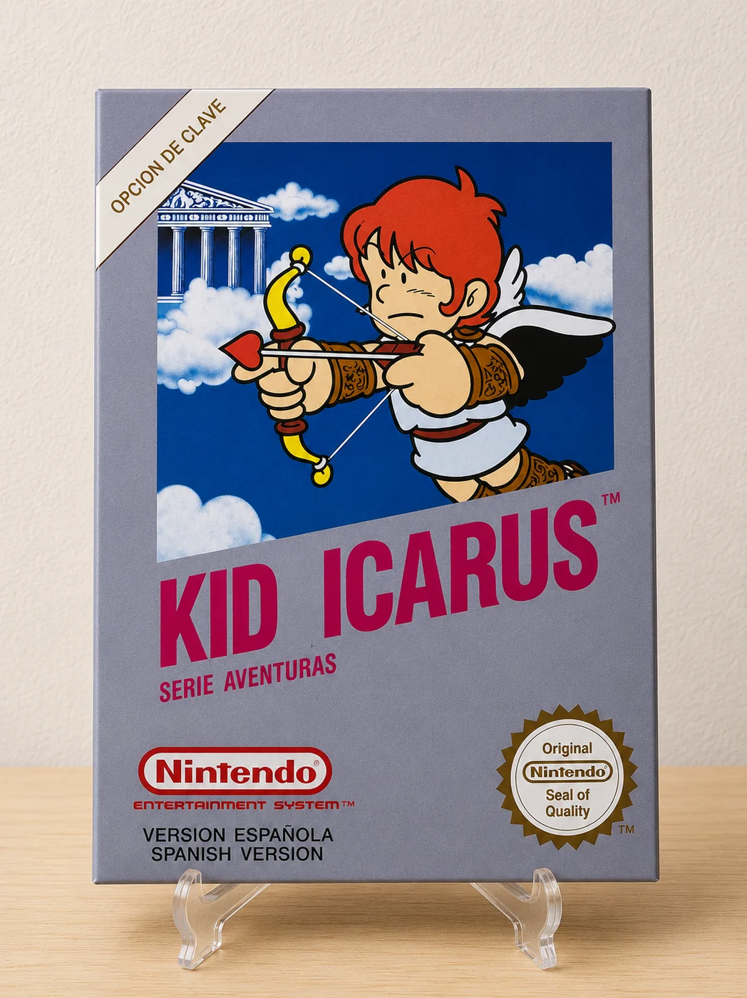 Caja repro Kid Icarus NES frontal