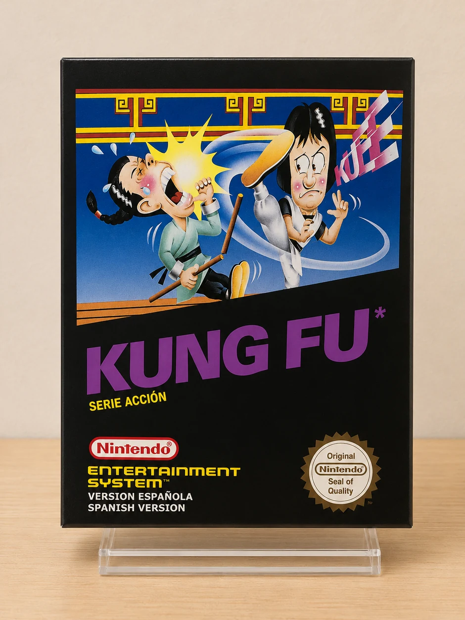 Caja repro Kung Fu NES version espanola frontal