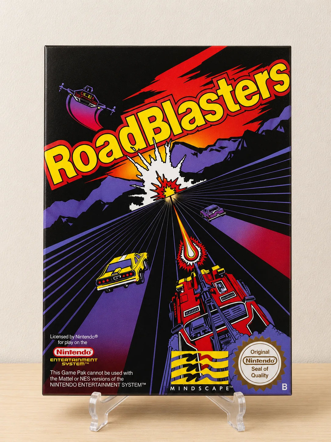 Caja repro RoadBlasters NES frontal