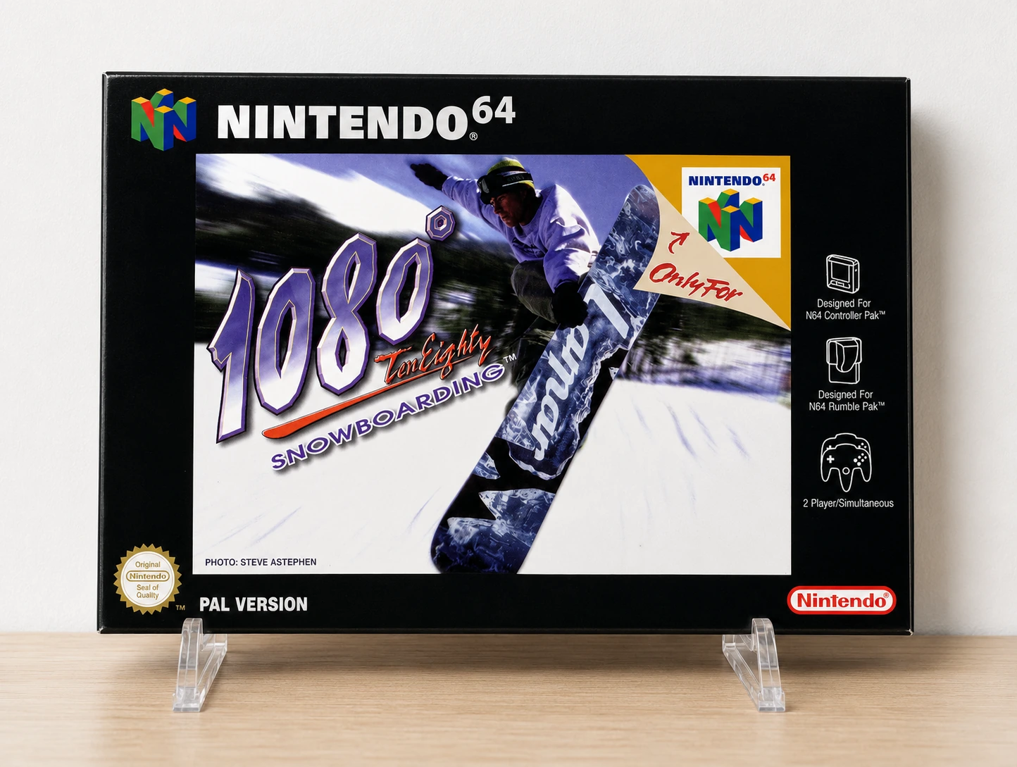 Caja repro 1080 TenEighty Snowboarding Nintendo 64 frontal