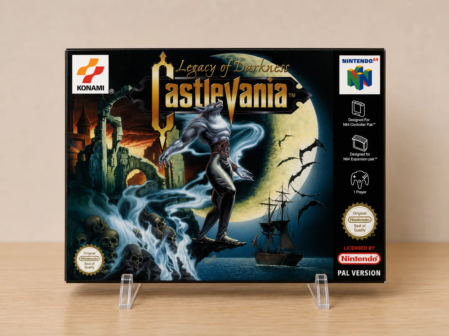 Caja repro Castlevania Legacy of Darkness Nintendo 64 frontal