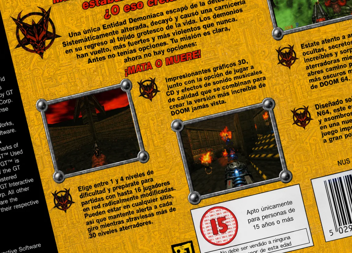 Caja DOOM 64 Nintendo 64 PAL Espana miniatura 2