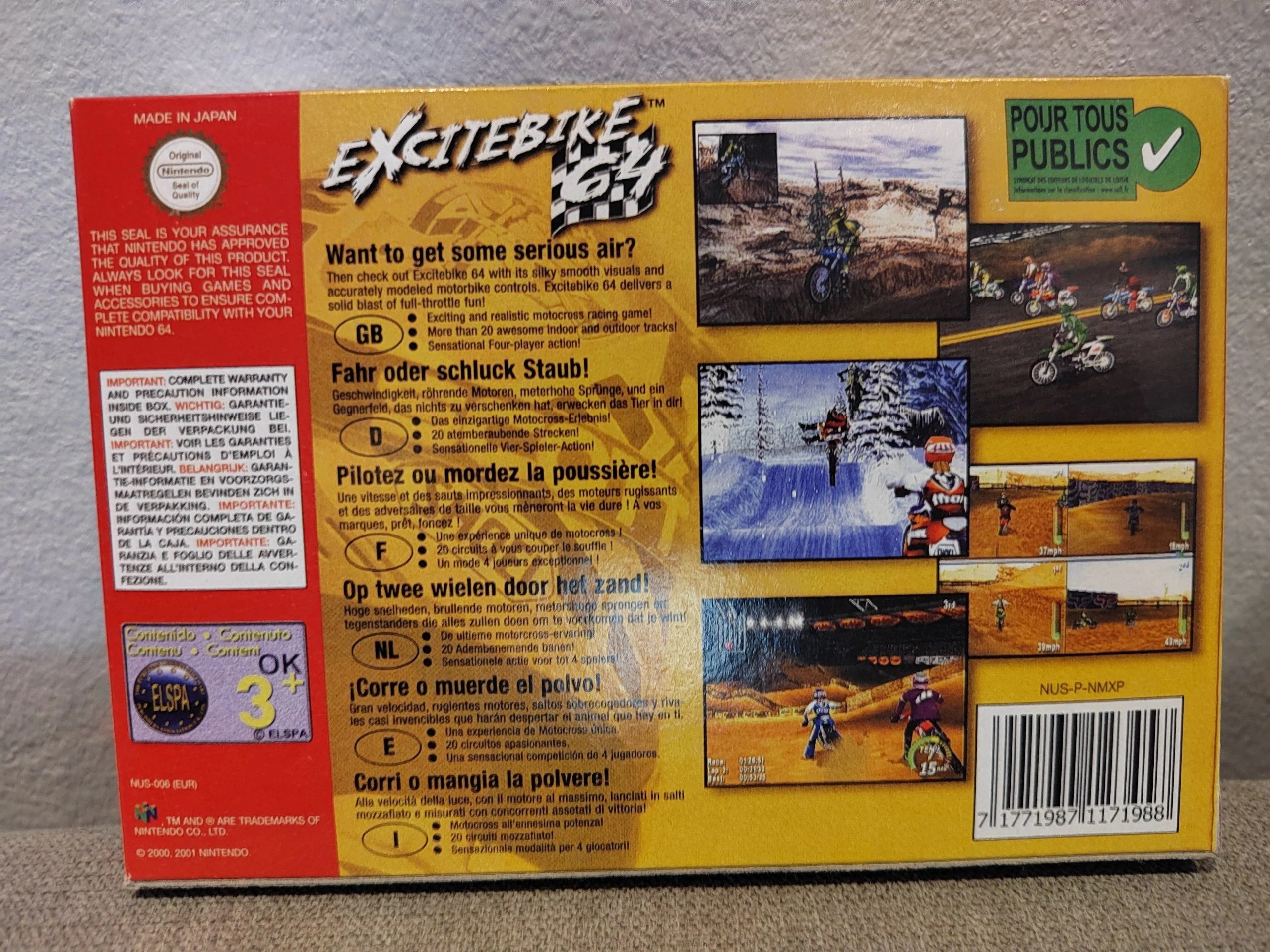 Caja Excitebike 64 Nintendo 64 miniatura 2