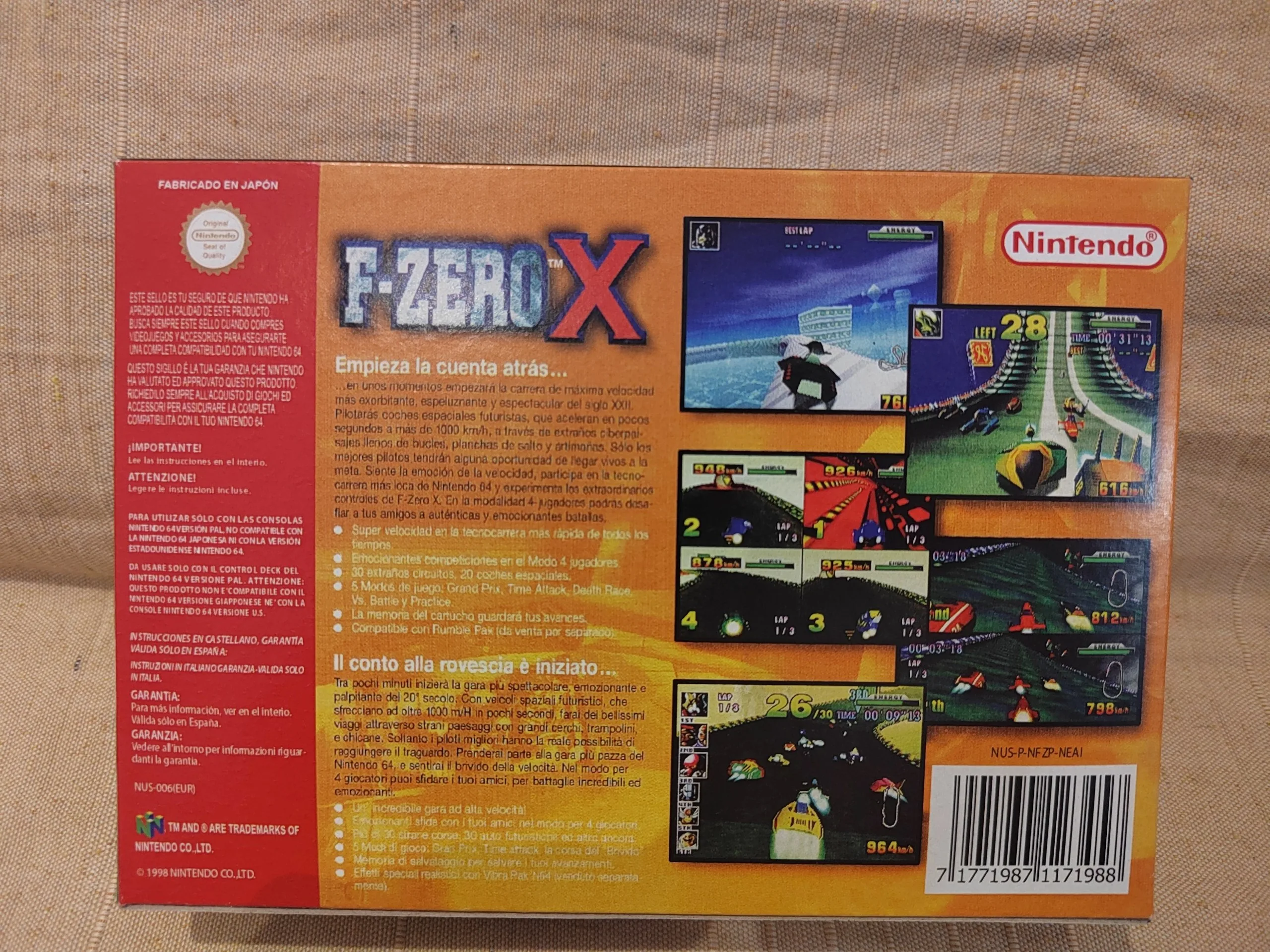 Caja F-Zero X Nintendo 64 miniatura 2