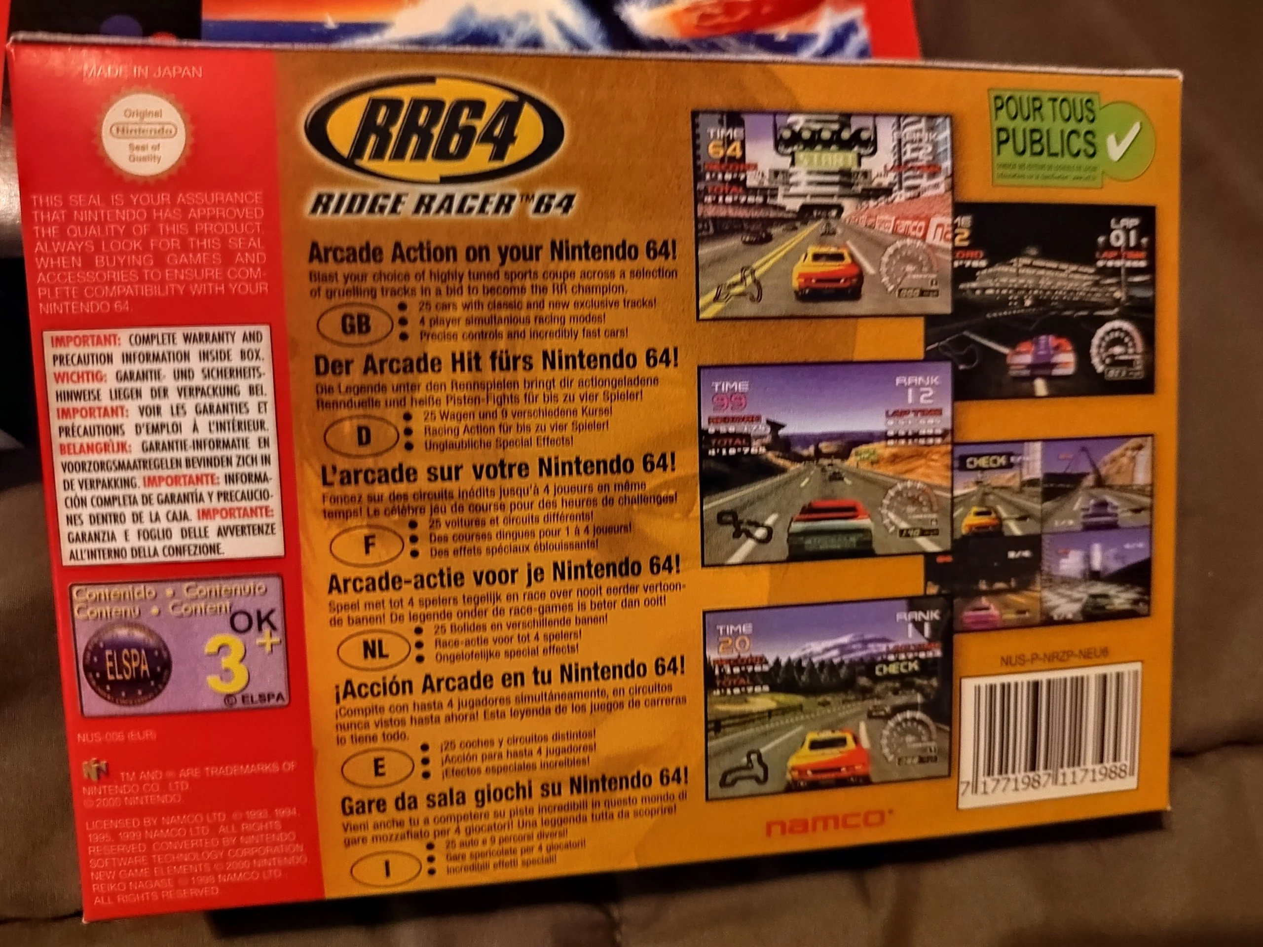 Caja Ridge Racer 64 Nintendo 64 miniatura 2