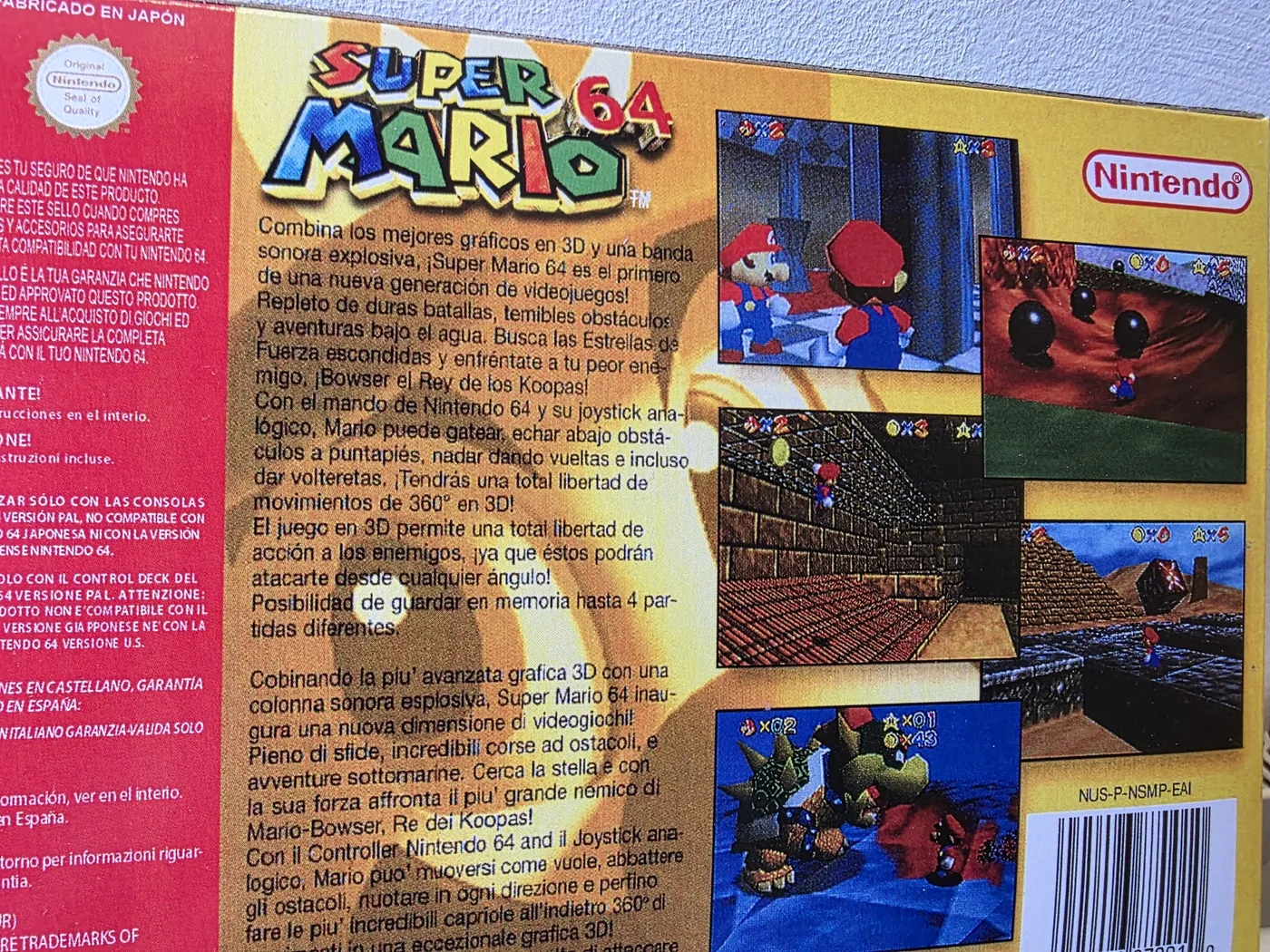 Caja Super Mario 64 N64 miniatura 2