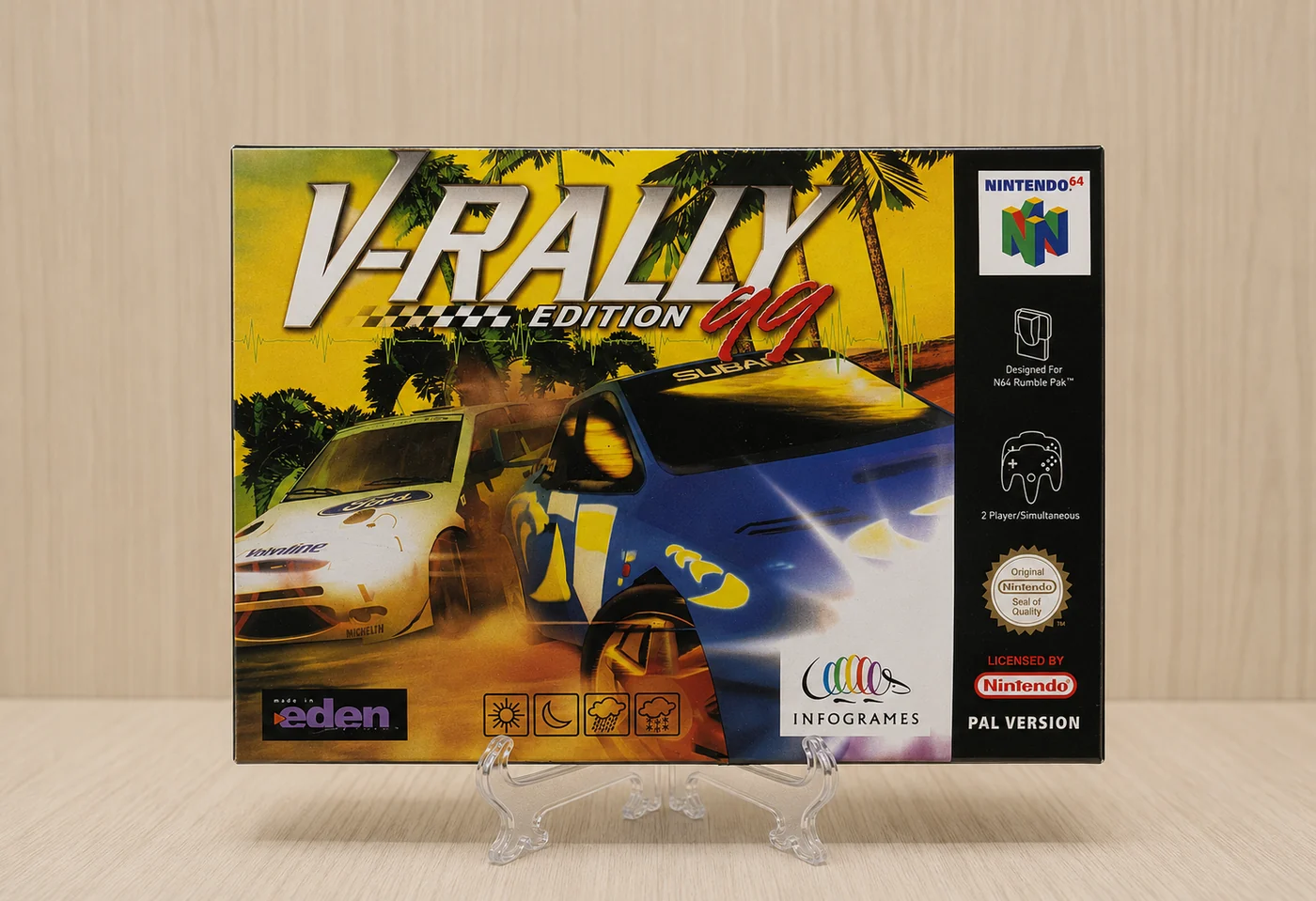 Caja repro V-Rally Edition 99 Nintendo 64 frontal
