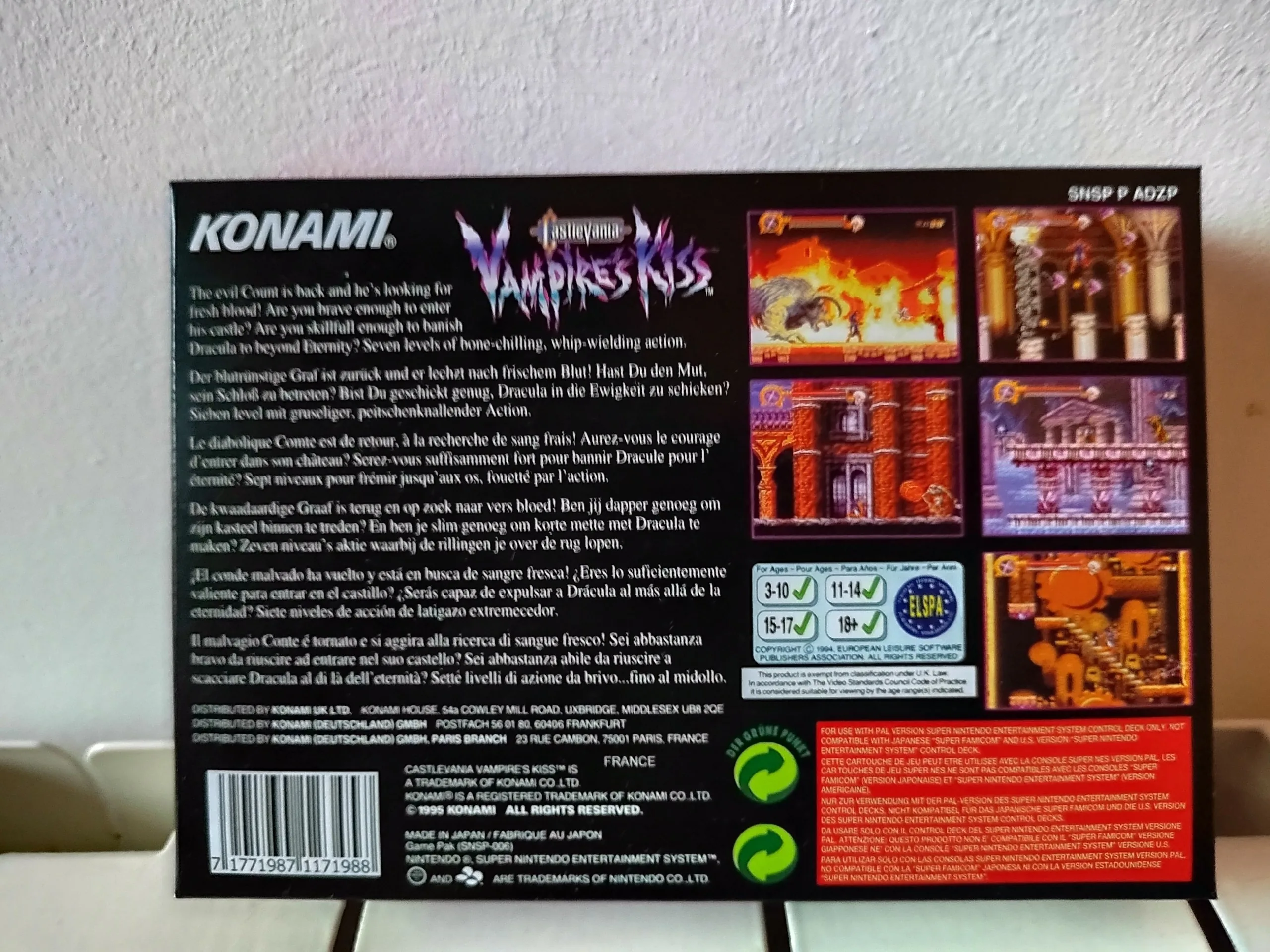 Caja Castlevania Vampire's Kiss SNES miniatura 2
