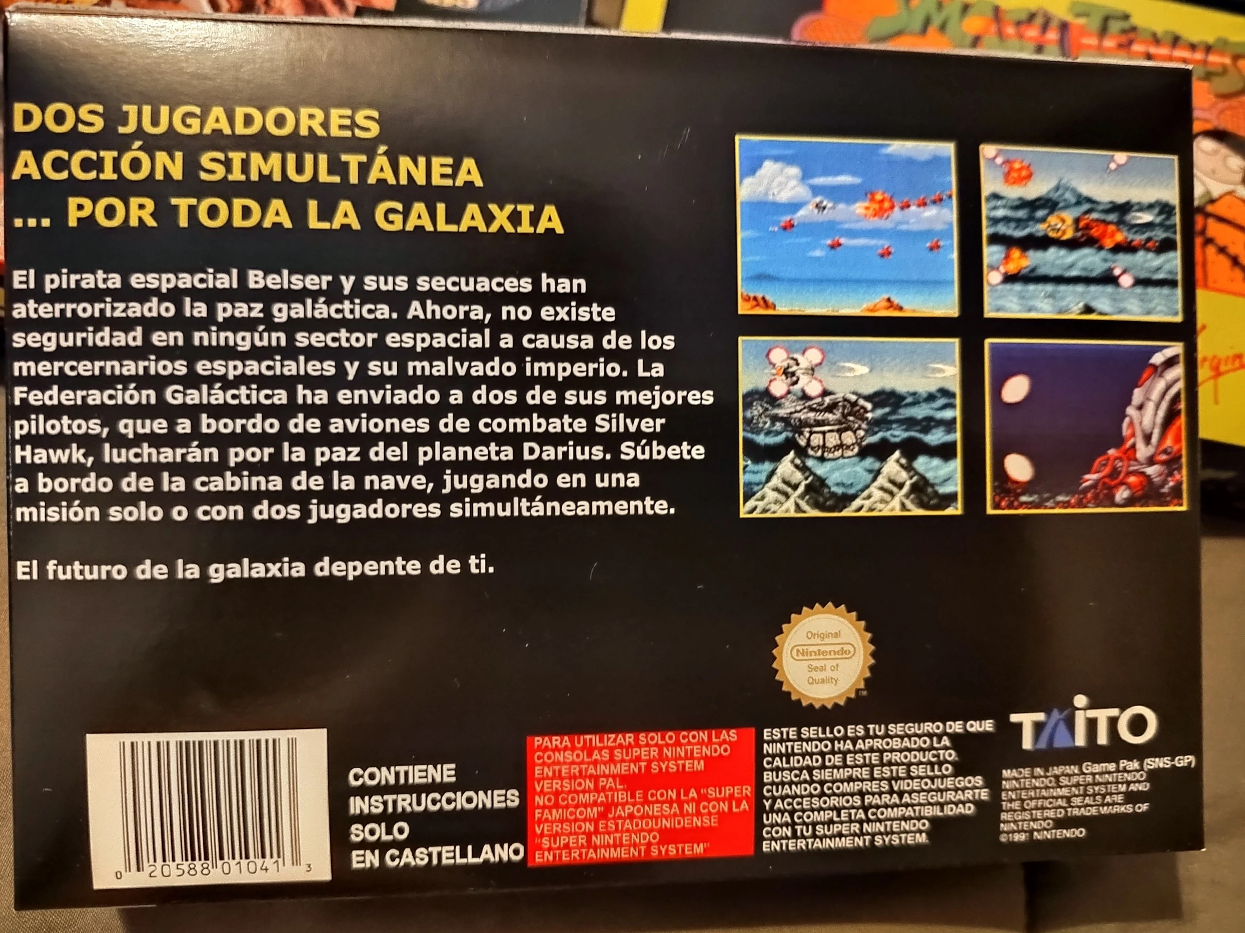 Trasera de Darius Twin SNES