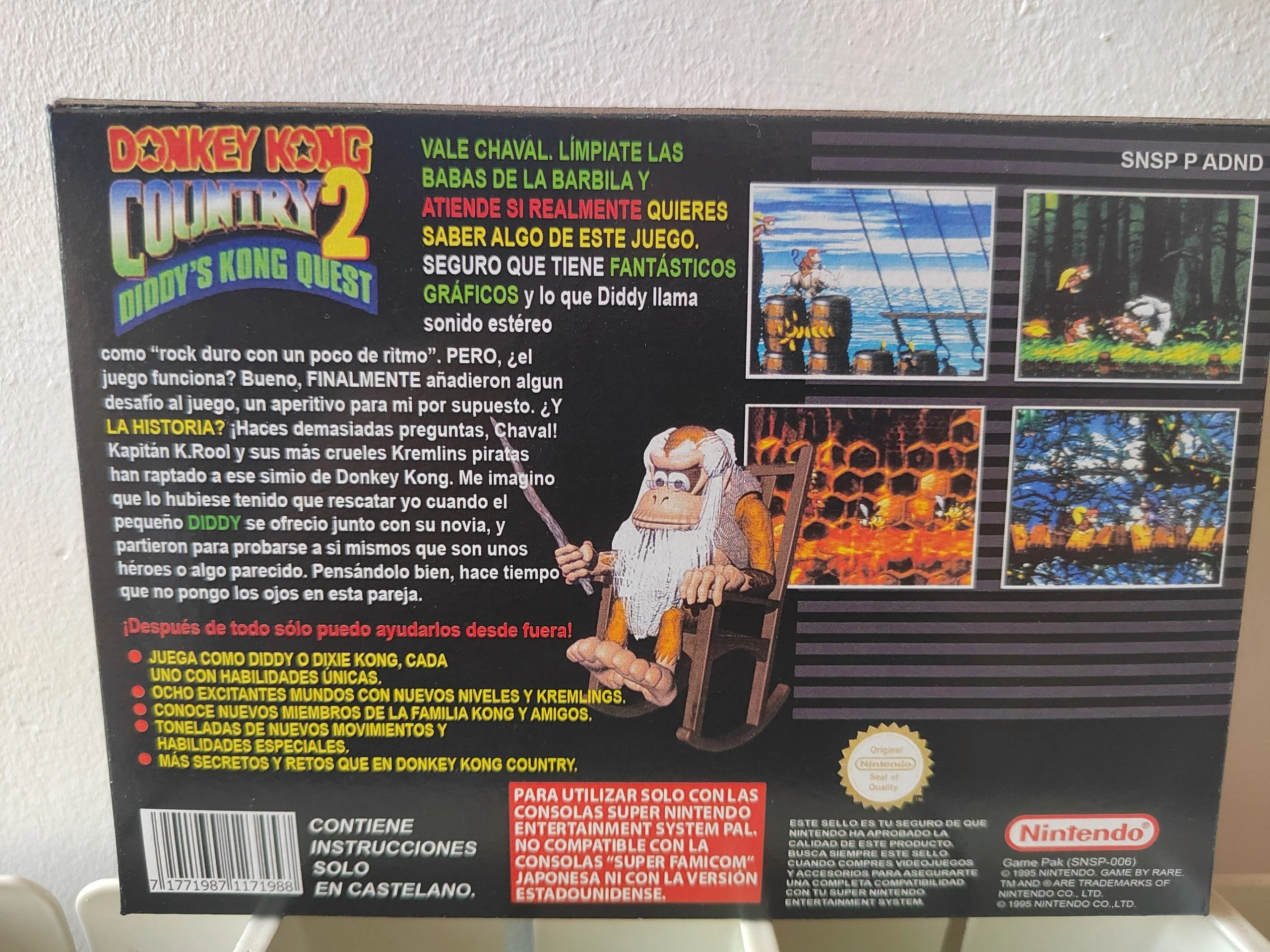 Caja Donkey Kong Country 2 SNES miniatura 2