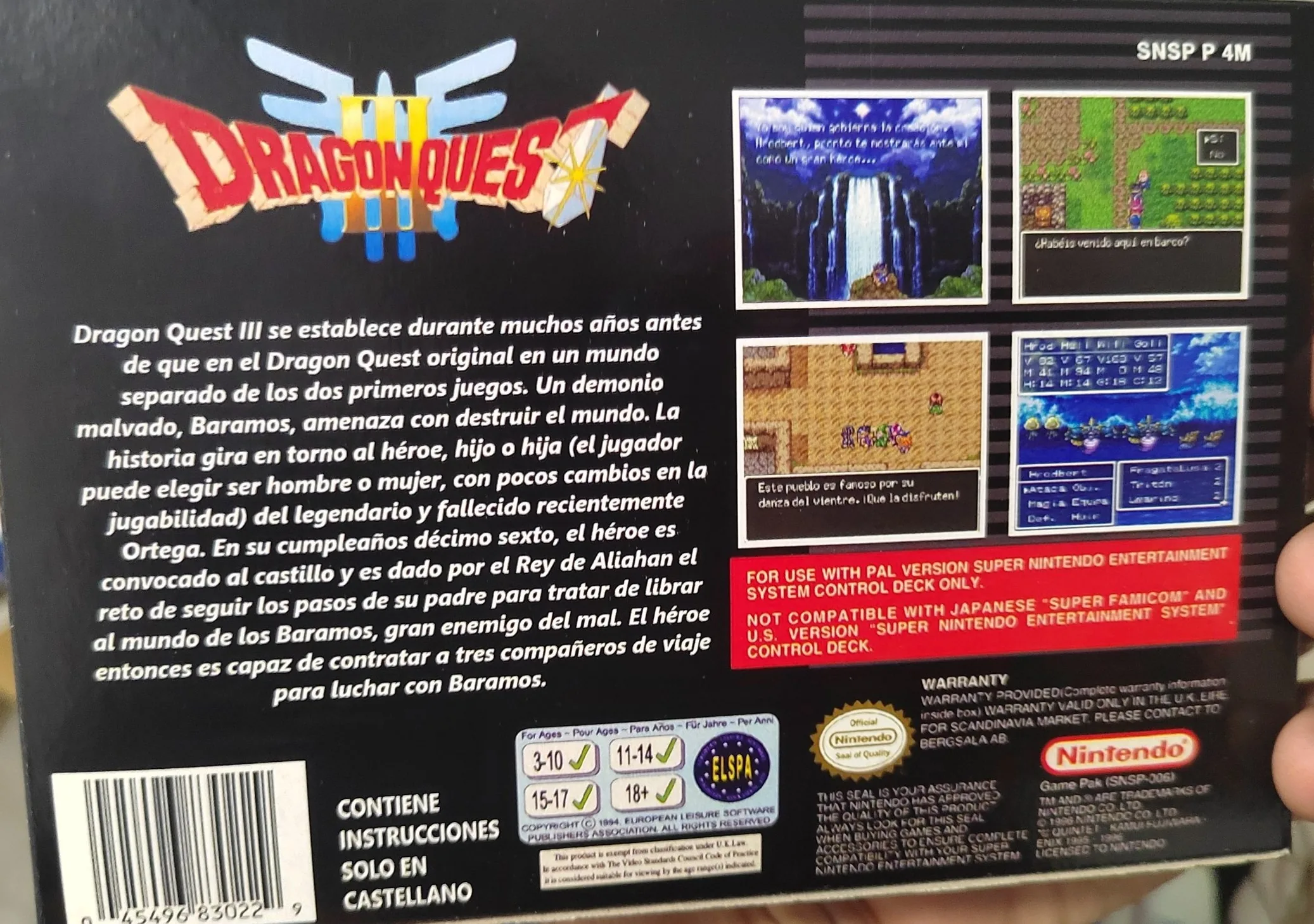 Caja Dragon Quest III SNES miniatura 2