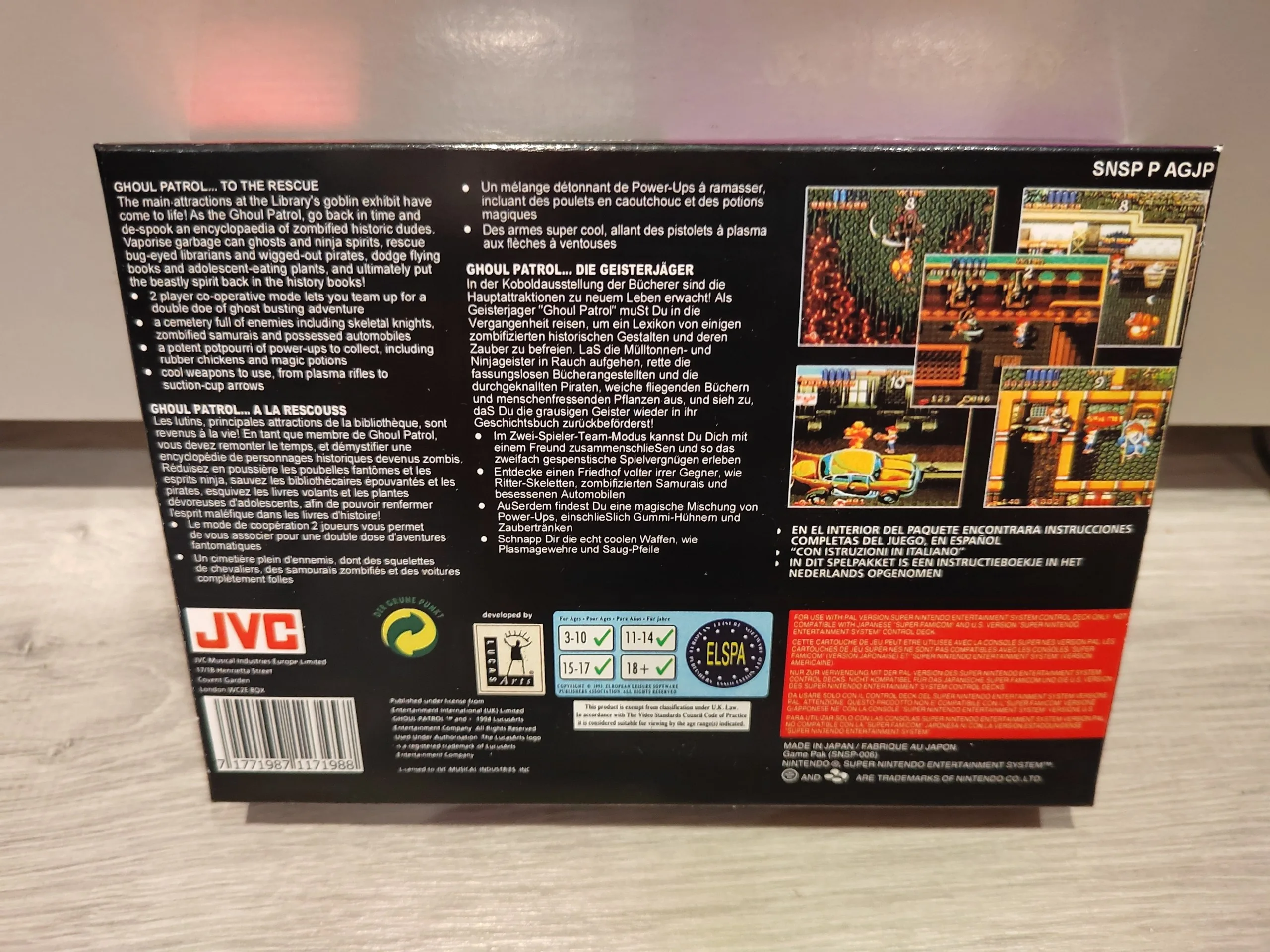 Caja Ghoul Patrol SNES miniatura 2