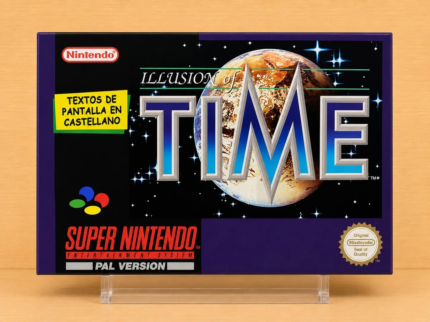 Caja repro Illusion of Time SNES PAL España frontal