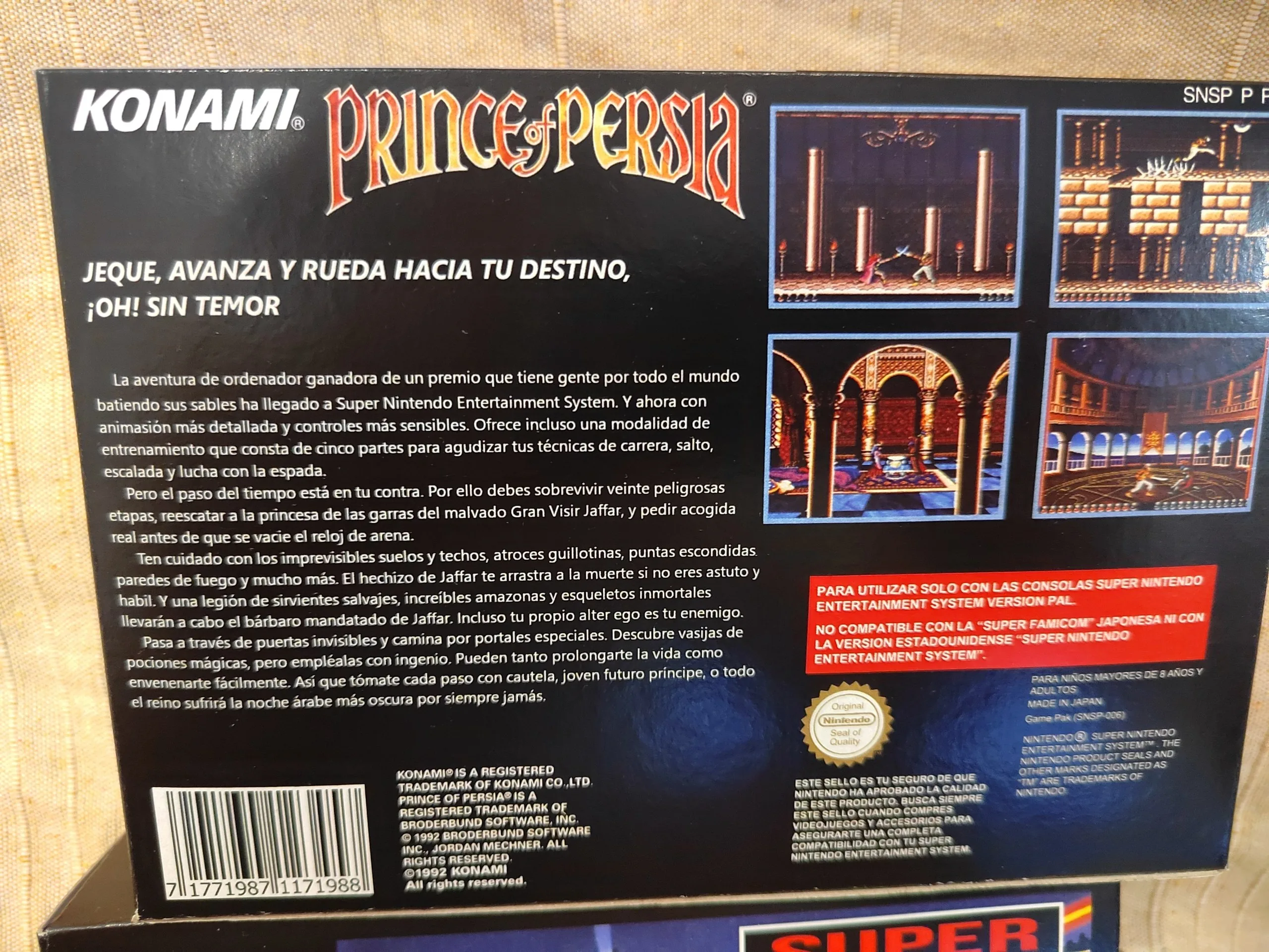 Caja Prince of Persia SNES miniatura 2