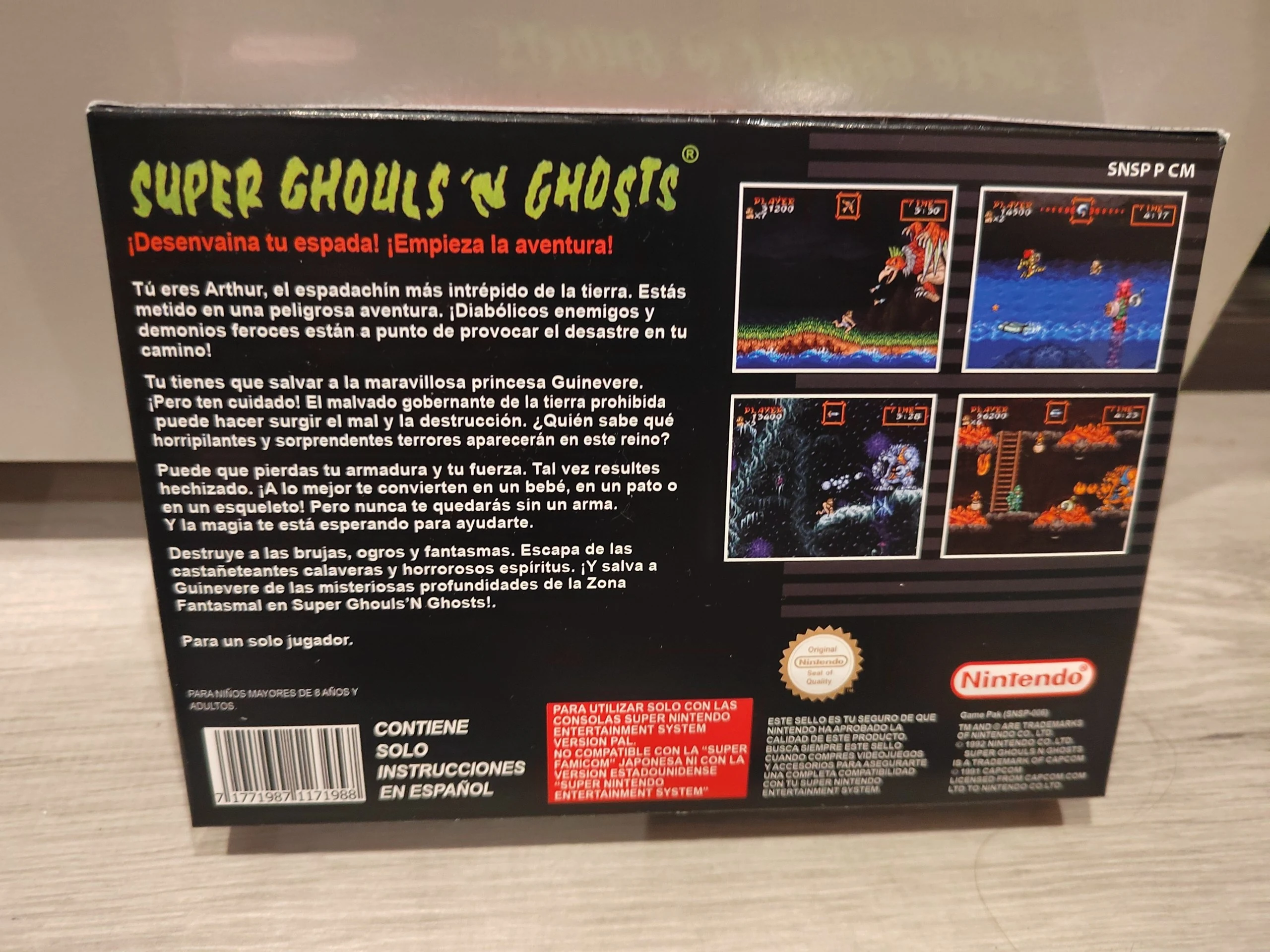 Caja Super Ghouls 'n Ghosts SNES miniatura 2