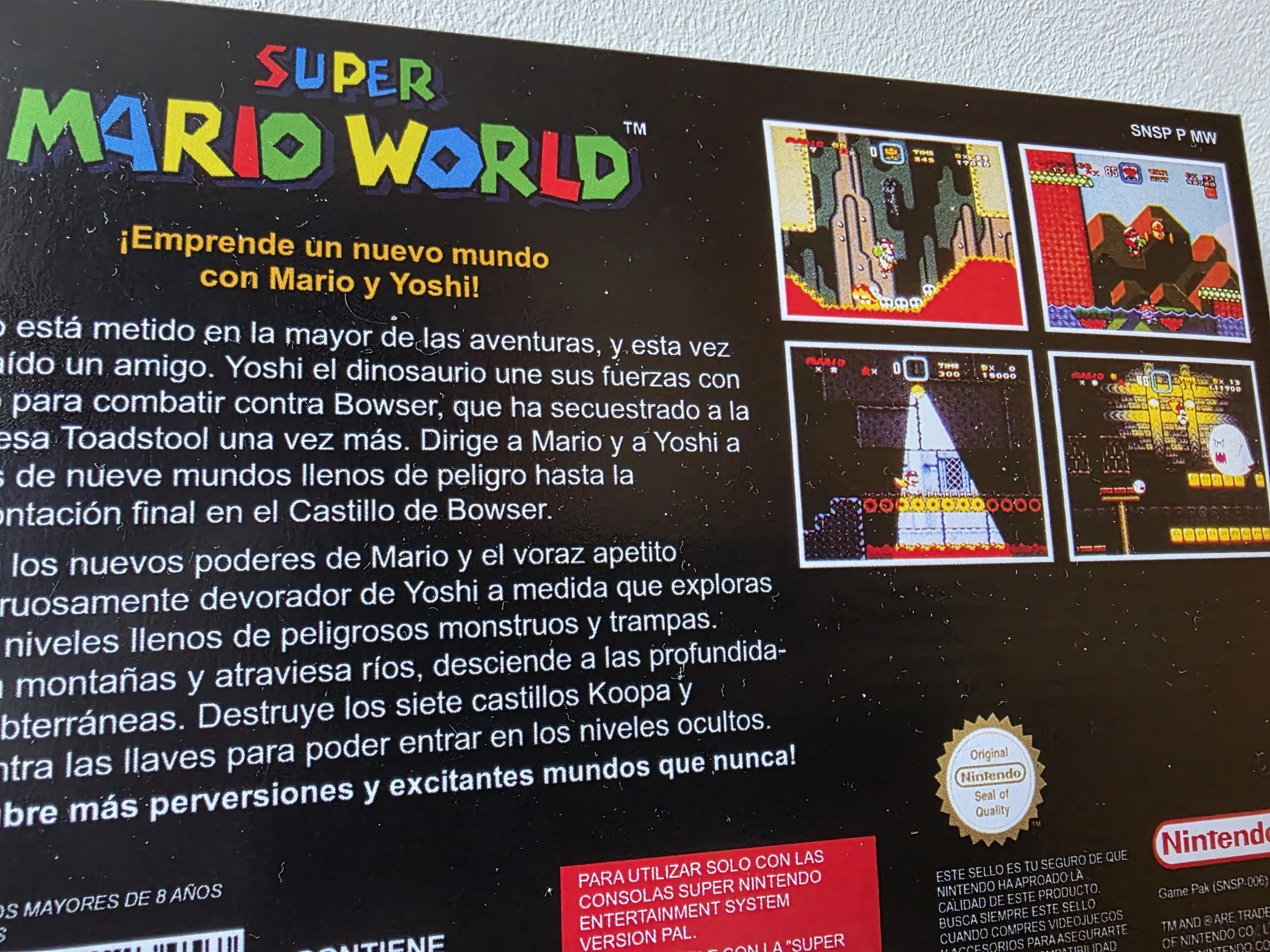 Caja Super Mario World SNES miniatura 2
