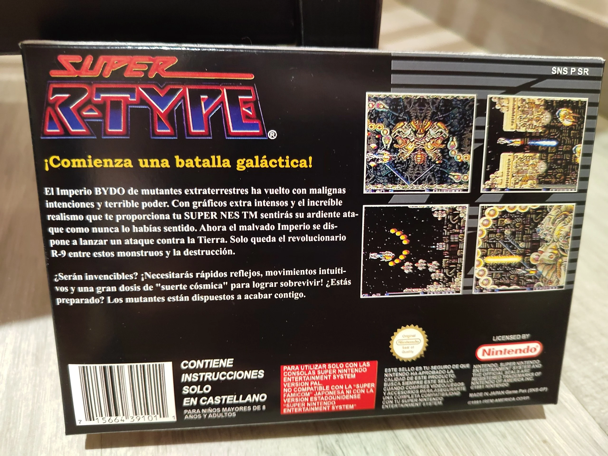 Trasera de Super R-Type SNES