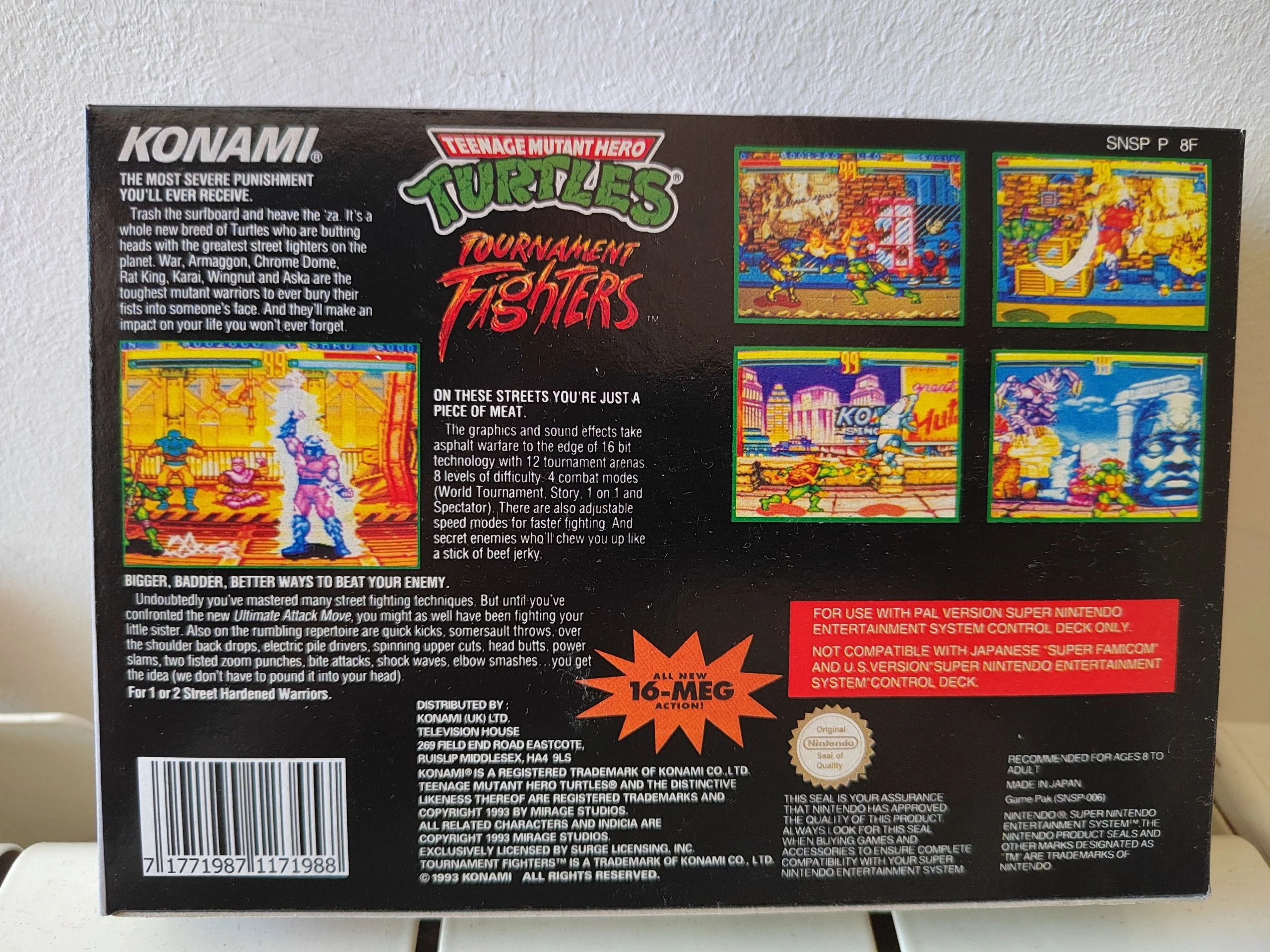 Caja Turtles Tournament Fighters SNES miniatura 2